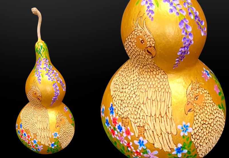 龔一舫 彩漆白鸚鵡 龔一舫 彩漆白鸚鵡