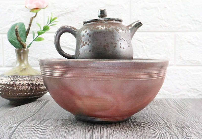 林映汝 樸誠 柴燒厚胎水方茶洗 林映汝 樸誠 柴燒厚胎水方茶洗