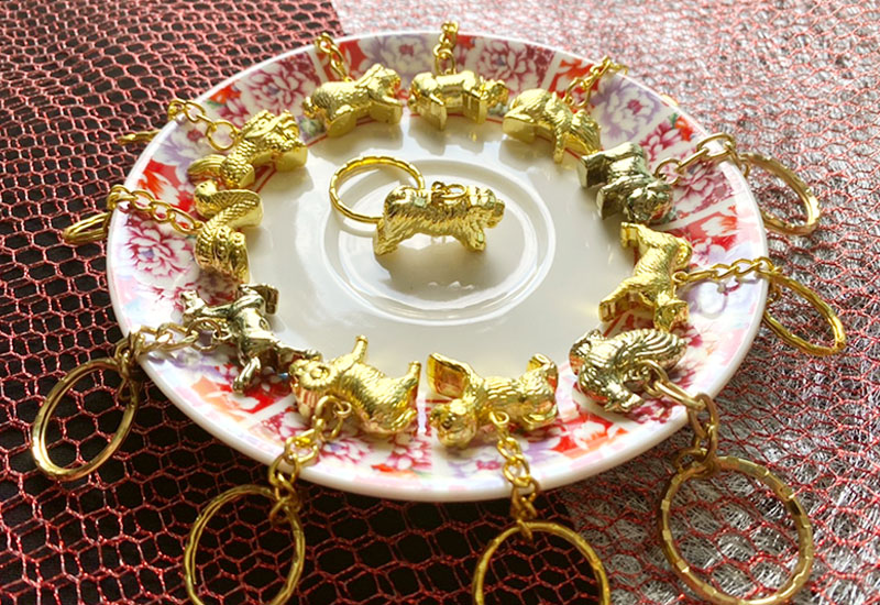 黃金系列 12生肖鑰匙圈-全套組 黃金系列 12生肖鑰匙圈-全套組