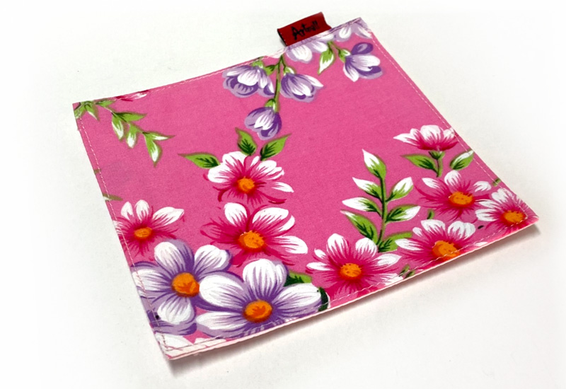 台灣花布 杯墊-粉紅 台灣花布 杯墊-粉紅