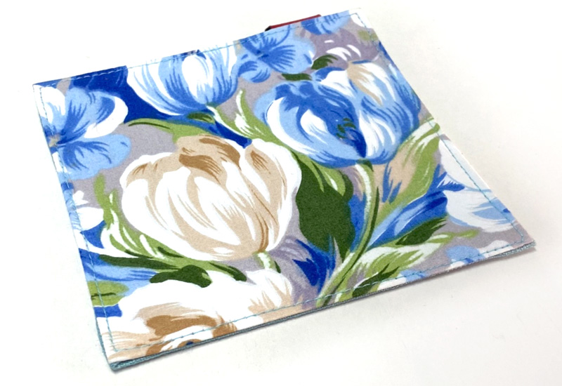 台灣花布 杯墊-藍色 台灣花布 杯墊-藍色