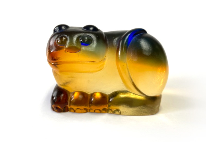 琉璃墨玉貓(藍黃/黑)