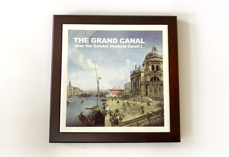 西洋名畫 3D磁磚熱墊-安康聖母教堂旁的運河口 西洋名畫 3D磁磚熱墊-安康聖母教堂旁的運河口