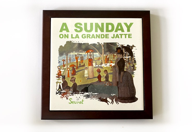 西洋名畫 3D磁磚熱墊-大碗島的假日午後 西洋名畫 3D磁磚熱墊-大碗島的假日午後