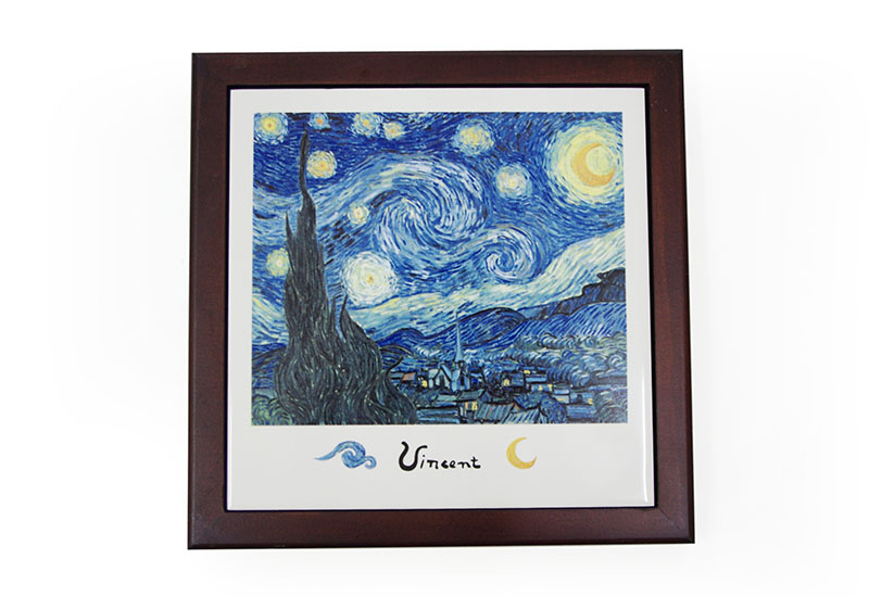 西洋名畫 3D磁磚熱墊-星夜 西洋名畫 3D磁磚熱墊-星夜