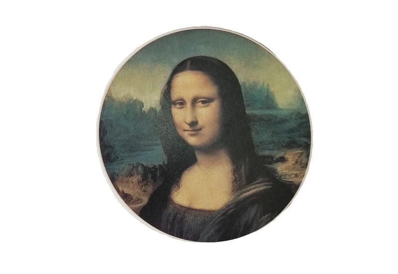 西洋名畫 3D吸水杯墊-蒙娜麗莎 西洋名畫 3D吸水杯墊-蒙娜麗莎