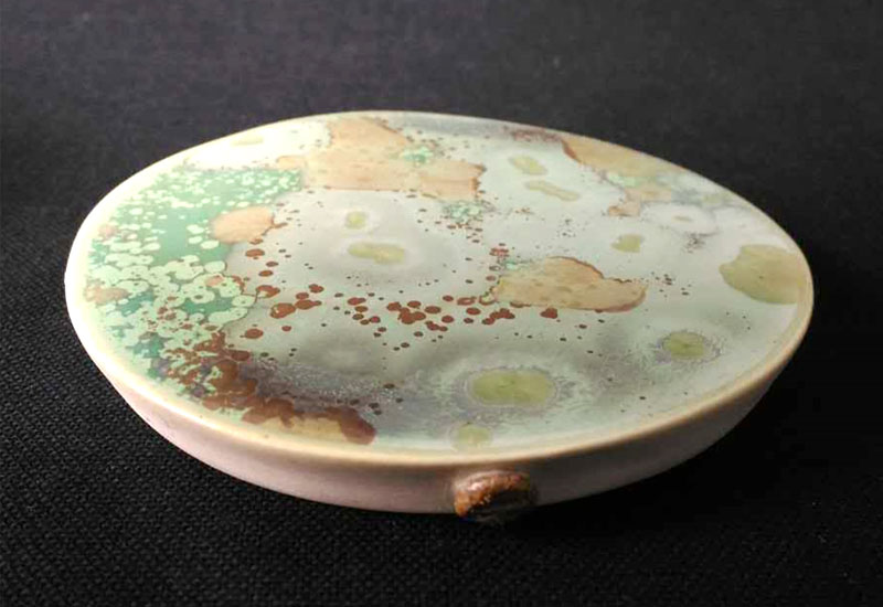 林妙芳 綠桔結晶釉-杯托 林妙芳 綠桔結晶釉-杯托