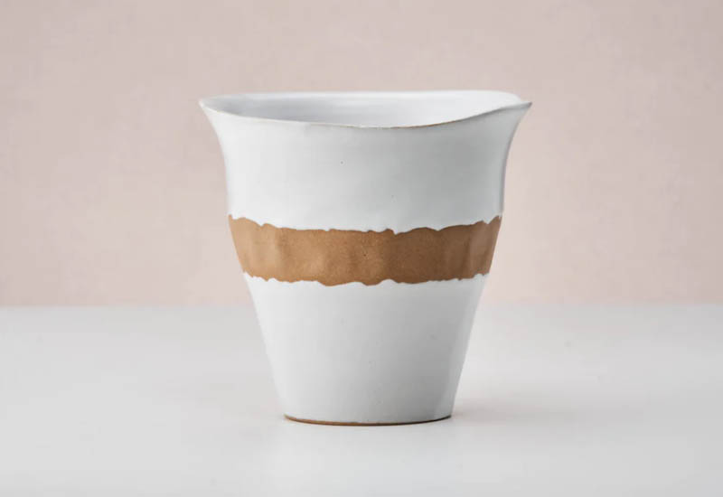 雙鴻 想。享 Thinking no.1-白釉陶杯 雙鴻 想。享 Thinking no.1-白釉陶杯