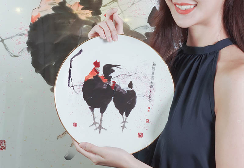 D12-和風喜氣相隨瓷盤