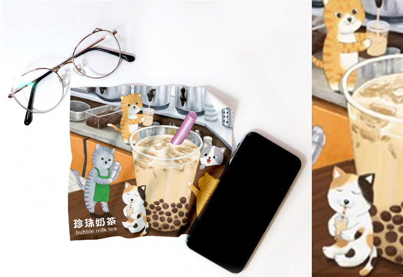 布漾 BYC印花萬用布 吃珍珠奶茶 布漾 BYC印花萬用布 吃珍珠奶茶