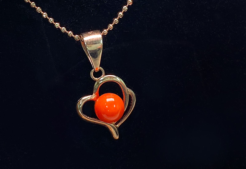 蘇澳珊瑚 珊瑚圓珠墜子_SSKPDB0152 蘇澳珊瑚 珊瑚圓珠墜子_SSKPDB0152