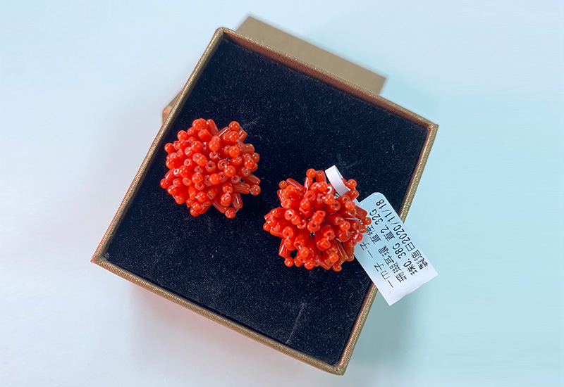 蘇澳珊瑚 珊瑚阿達仔耳環_ SBKERG0012 蘇澳珊瑚 珊瑚阿達仔耳環_ SBKERG0012