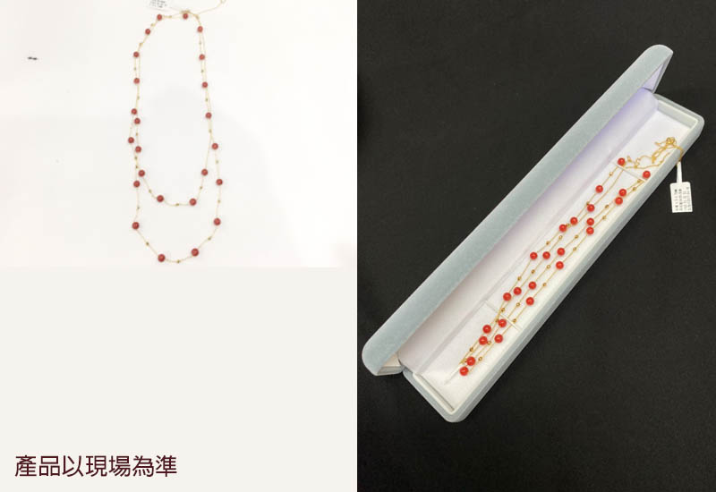 蘇澳珊瑚 珊瑚圓珠18K項鍊 SEKNLB0004 蘇澳珊瑚 珊瑚圓珠18K項鍊 SEKNLB0004