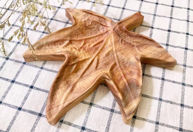 木城工坊 楓葉造型茶點盤-台灣青楓 木城工坊 楓葉造型茶點盤-台灣青楓