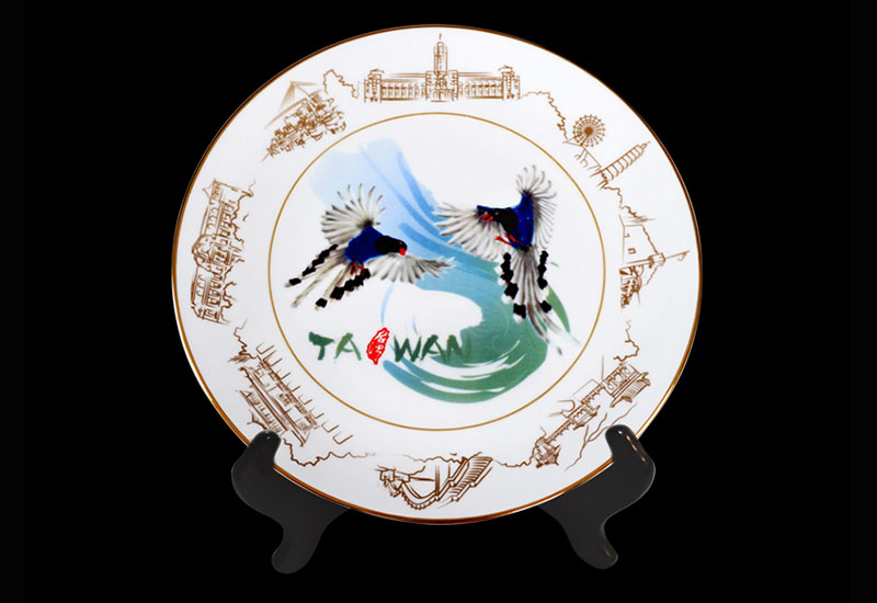 D43台灣藍鵲瓷盤 D43台灣藍鵲瓷盤