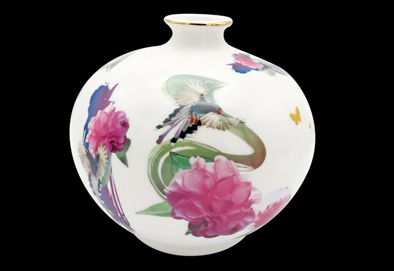 3D藍鵲天球瓶(大) 3D藍鵲天球瓶(大)