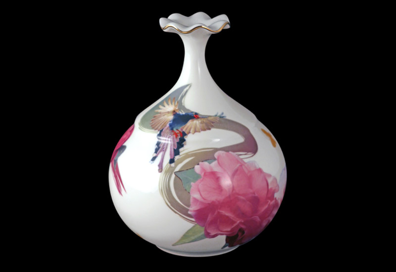 3D藍鵲荷口瓶(小) 3D藍鵲荷口瓶(小)