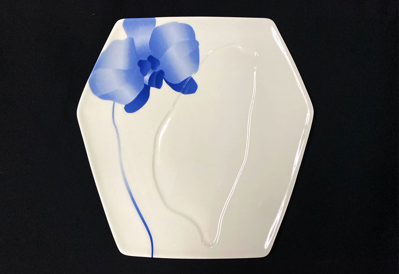 台灣平安盤 天燈造型瓷盤