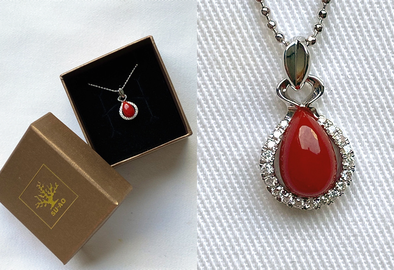 蘇澳珊瑚 珊瑚水滴18K墜子 項鍊墜 AEKPDW9002 蘇澳珊瑚 珊瑚水滴18K墜子 項鍊墜 AEKPDW9002