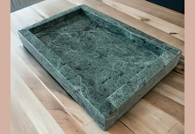 高質感蛇紋石置物盤 高質感蛇紋石置物盤