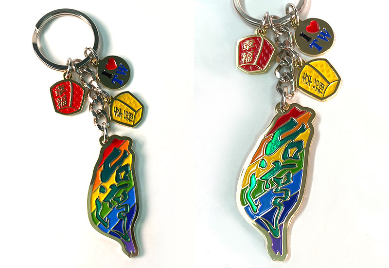 天燈台灣島鑰匙圈