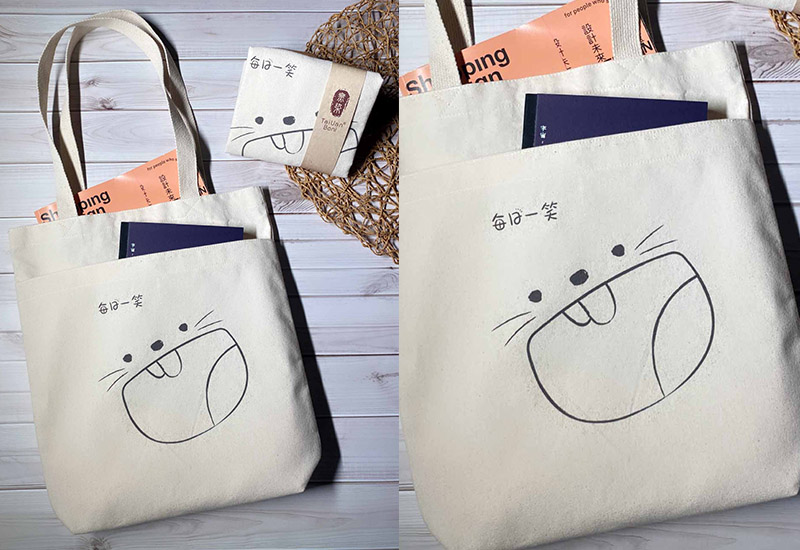 無染 雙層環保帆布包-每日一笑 無染 雙層環保帆布包-每日一笑