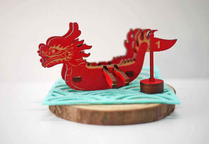 立體卡片-端午小龍舟(2色可選)