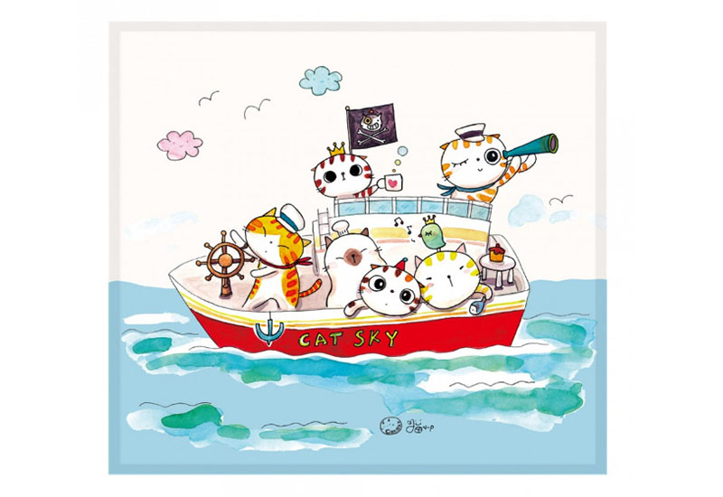 BYC印花萬用布 貓小P(肥貓海賊團) BYC印花萬用布 貓小P(肥貓海賊團)