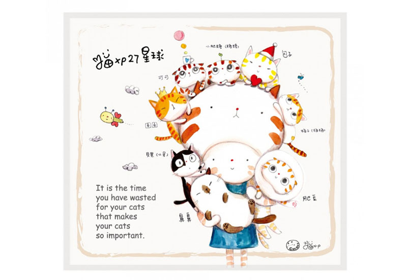 BYC印花萬用布 貓小P(貓XP27星球)