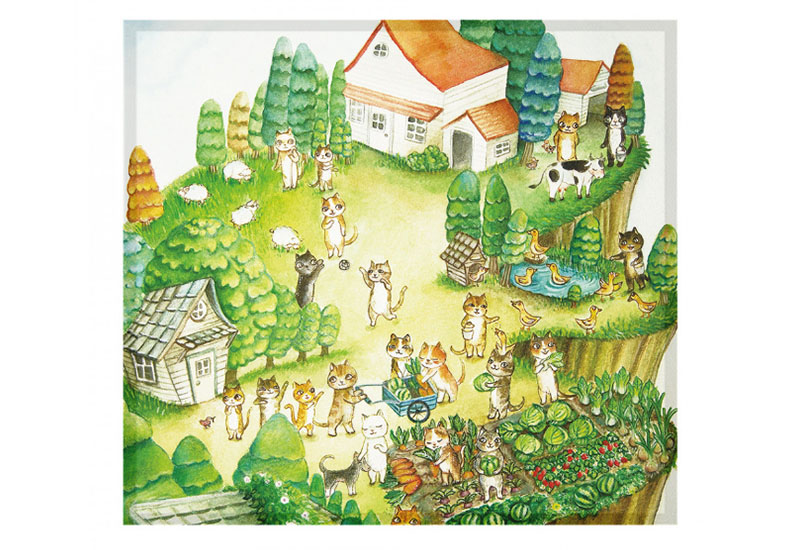 BYC印花萬用布  Fish Cat(山坡小屋)