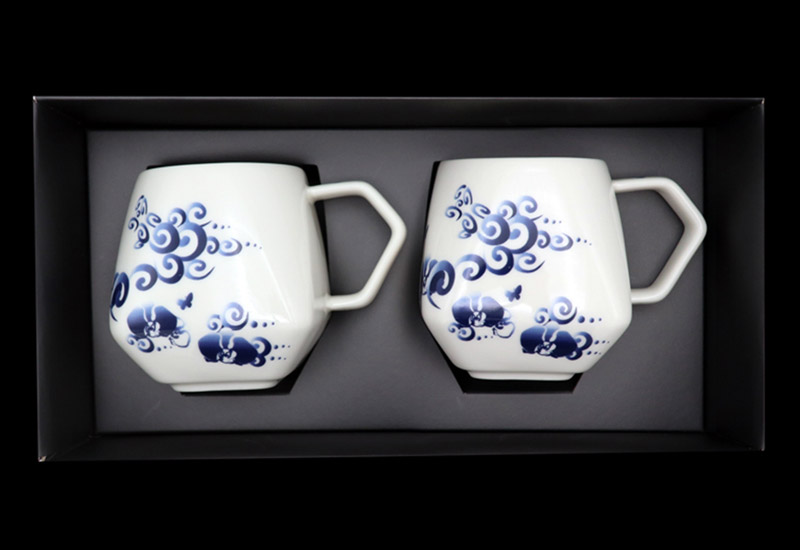 SB3蘭花纏枝龍天燈馬克對杯(青花龍2入) SB3蘭花纏枝龍天燈馬克對杯(青花龍2入)