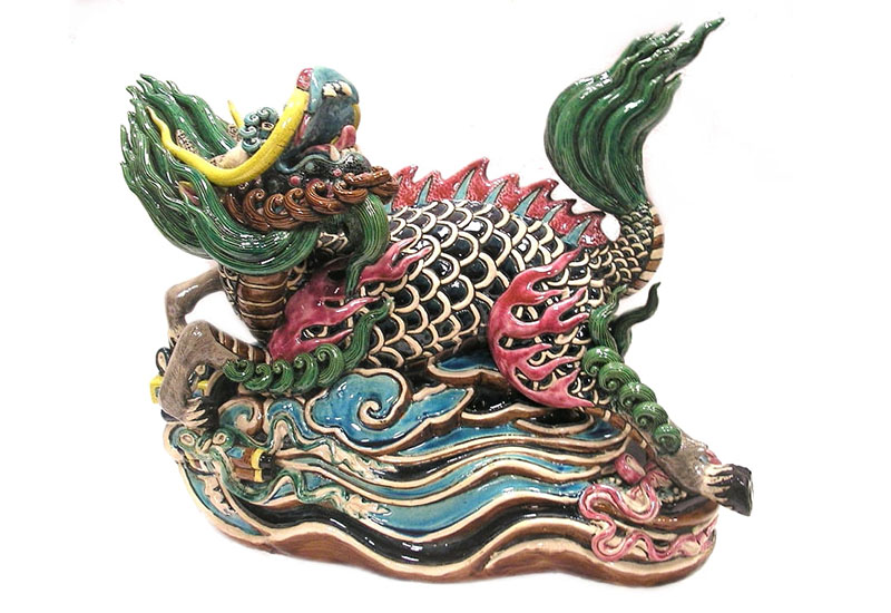 呂勝南 NA -1905 祥麟騰雲(含木座) 呂勝南 NA -1905 祥麟騰雲(含木座)