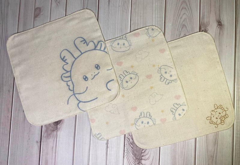 無染 紗布迷你巾3入-龍金好-淺藍 無染 紗布迷你巾3入-龍金好-淺藍