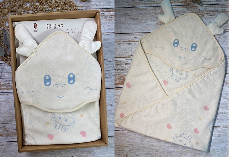 無染 紗布包巾-龍金好-淺藍 無染 紗布包巾-龍金好-淺藍