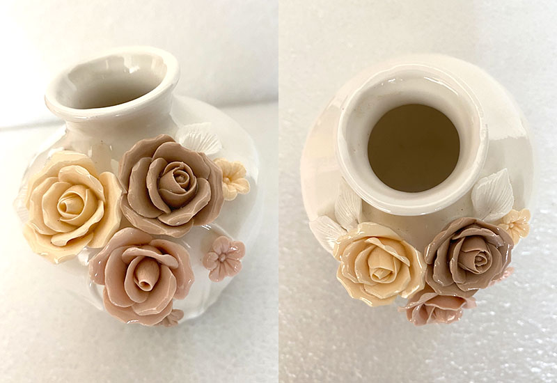 瓷-短大圓口手作貼花瓶 瓷-短大圓口手作貼花瓶