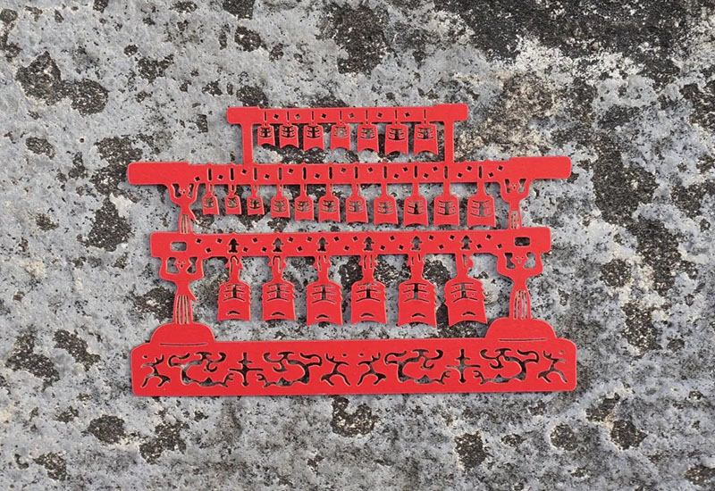 麥麥藏寶圖-編鐘 紙雕書籤 麥麥藏寶圖-編鐘 紙雕書籤