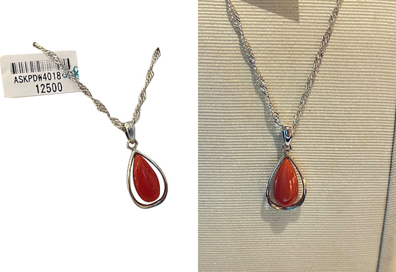 珊瑚水滴墜子_ASKPDW4018   珊瑚水滴墜子_ASKPDW4018