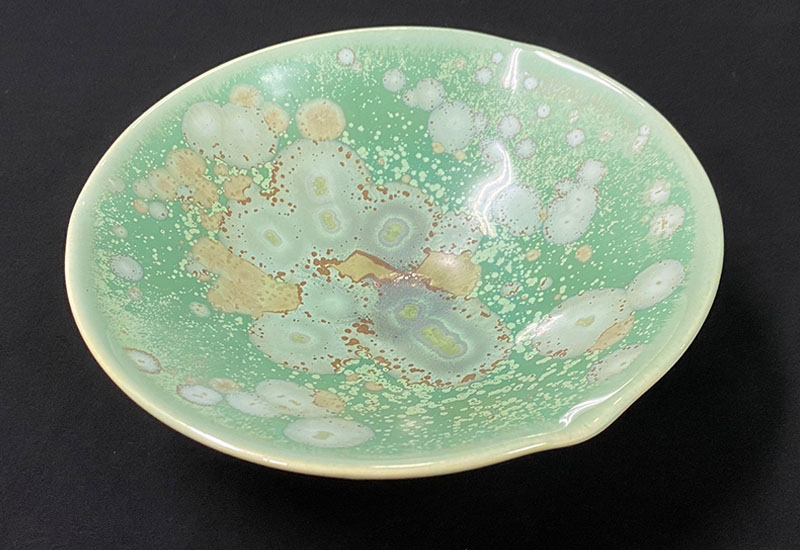 林妙芳 綠桔結晶-茶碗 林妙芳 綠桔結晶-茶碗