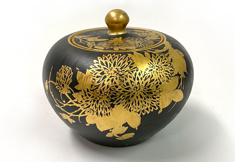 祥軒窯 四季鎏金罐-墨秋 茶倉茶罐 鶯歌燒 祥軒窯 四季鎏金罐-墨秋 茶倉茶罐 鶯歌燒