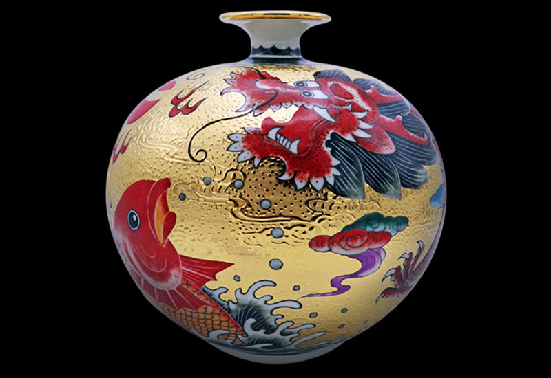 G1金彩祥龍天球瓶 G1金彩祥龍天球瓶