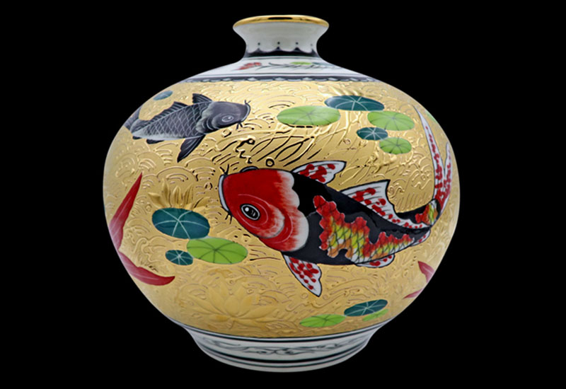 G38金彩有餘天球瓶 G38金彩有餘天球瓶