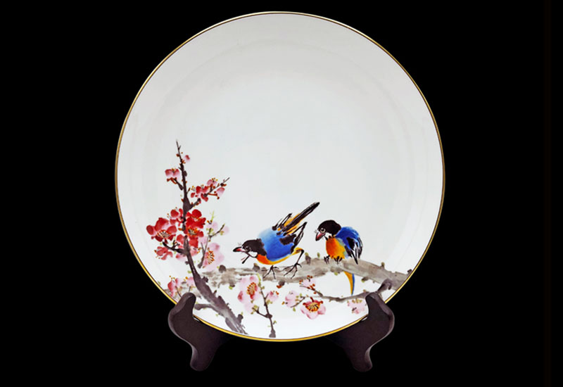 D53-翠鳥一剪梅瓷盤 D53-翠鳥一剪梅瓷盤