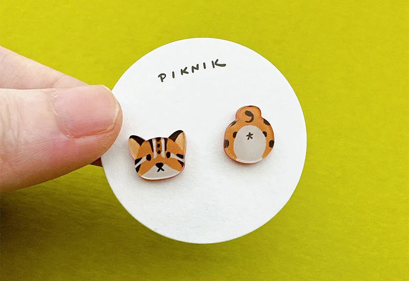 台灣保育動物-小石虎(耳環耳夾別針) 台灣保育動物-小石虎(耳環耳夾別針)