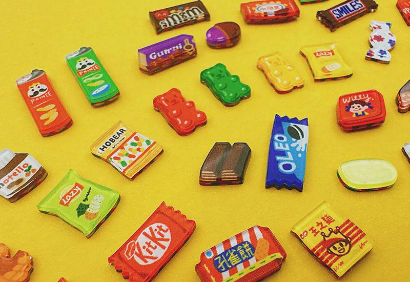 經典零食系列 耳環耳夾別針(多款可選)