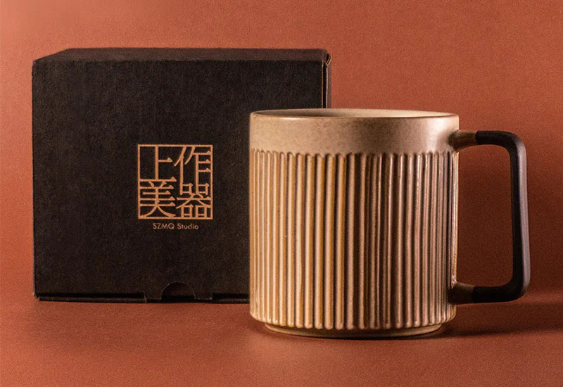 窯變釉-直紋馬克杯550ml 窯變釉-直紋馬克杯550ml
