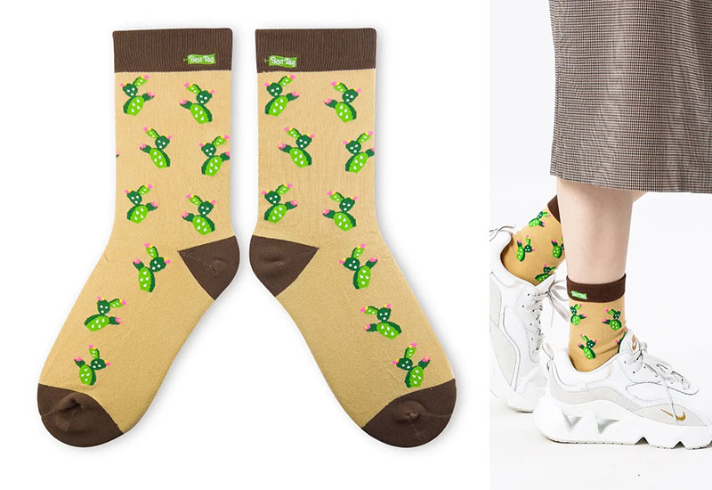 沙漠仙人掌花 厚襪款(2種尺寸)  沙漠仙人掌花 厚襪款(2種尺寸)