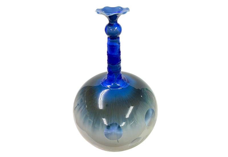 彭文雄 絕版結晶釉荷口梅瓶 彭文雄 絕版結晶釉荷口梅瓶