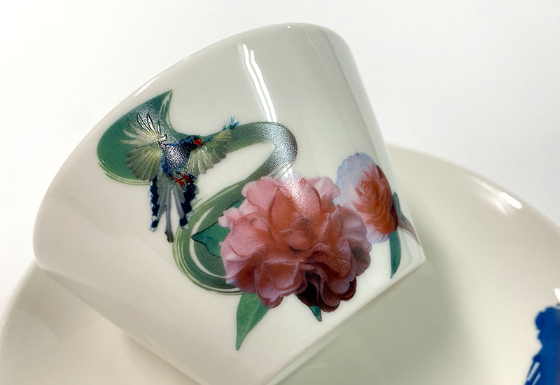 T52-3D藍鵲碗盤組(6碗6盤)