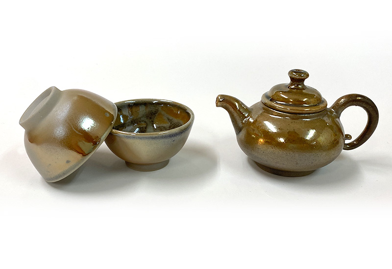林映汝 樸光 柴燒厚胎小茶壺 一壺二杯茶具組