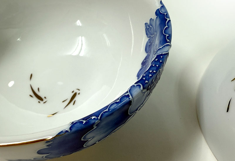 花開富貴對杯組(青花)